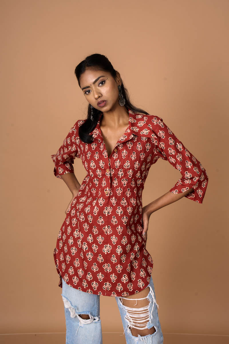 Padma is a casual block print kurti with Butta Block fabric. 