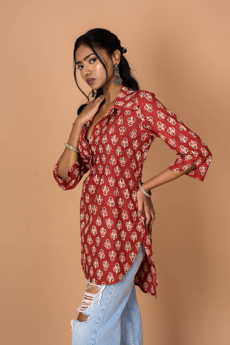 Padma, Casual kurti with Butta Block fabric