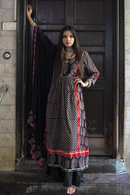 Choora - Black Long Kurta for women